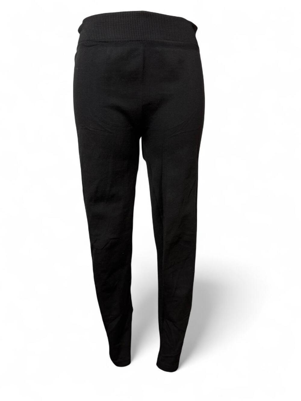 Aqua black leggings with fold...